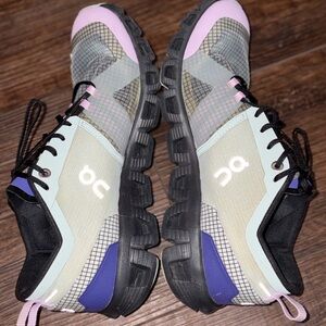 On Running Women's Black and Pink Athletic Shoes